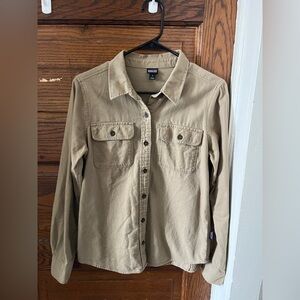 Patagonia Women's Tan Button Down Shirt